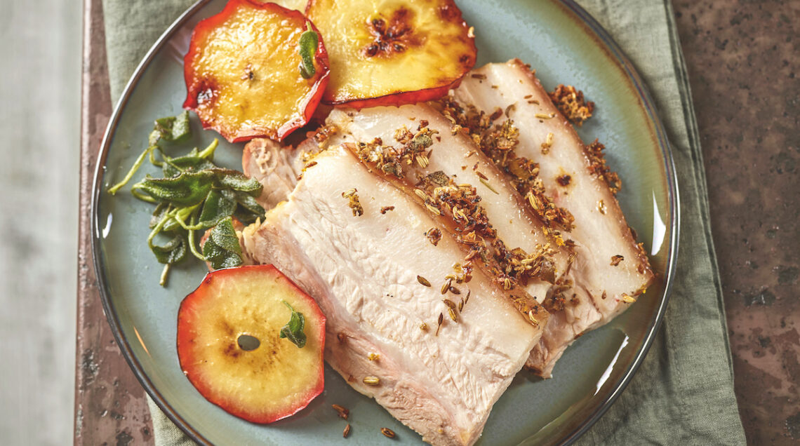 Pancetta di maiale speziata