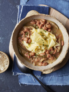 Maltagliati con zuppetta di borlotti e porcini - NP