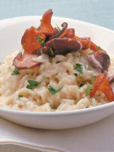Risotto ai funghi con fonduta di fontina