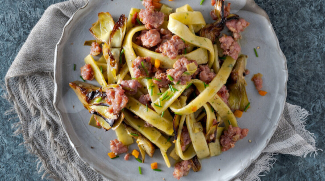 Scialatielli Con Pasta Di Salame E Carciofi - Modificata