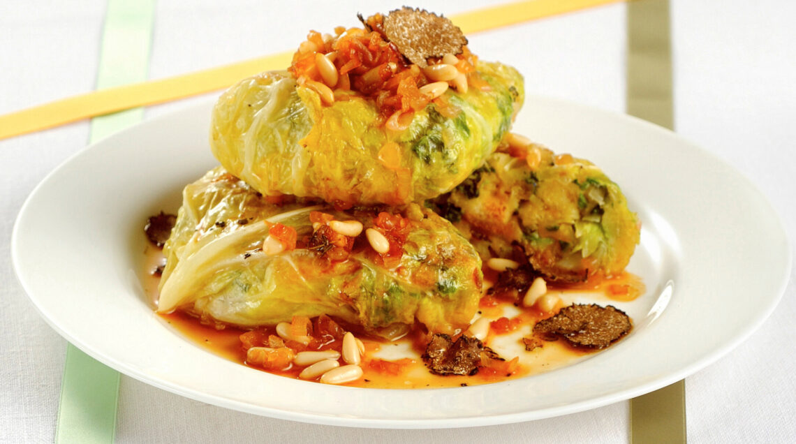 Fagottini di verza al tartufo