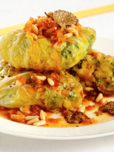 Fagottini di verza al tartufo