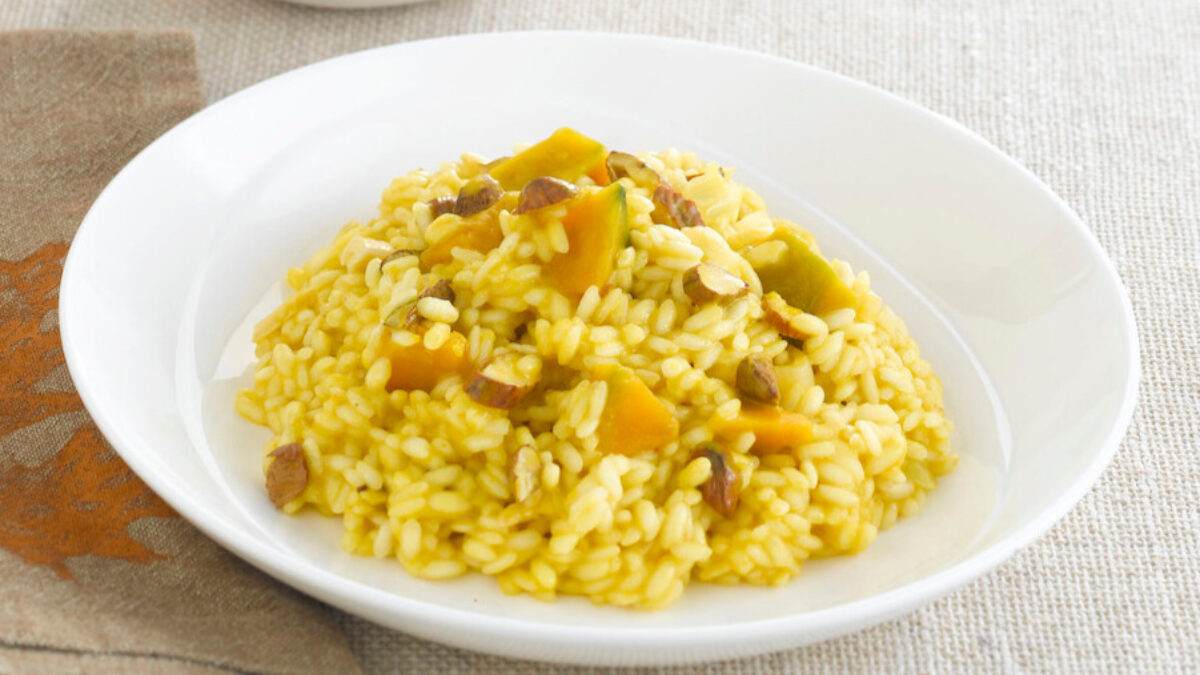 Risotto alla zucca con le mandorle