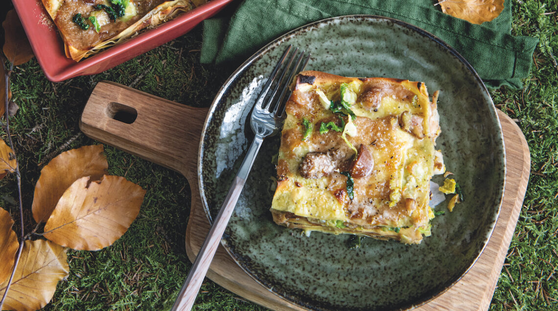 Millefoglie di pasta fresca con la verza
