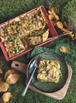 Millefoglie di pasta fresca con la verza