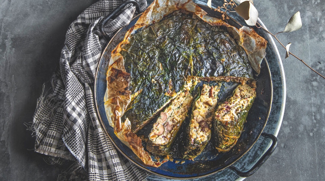 Sformato di coste alla salsiccia e olive