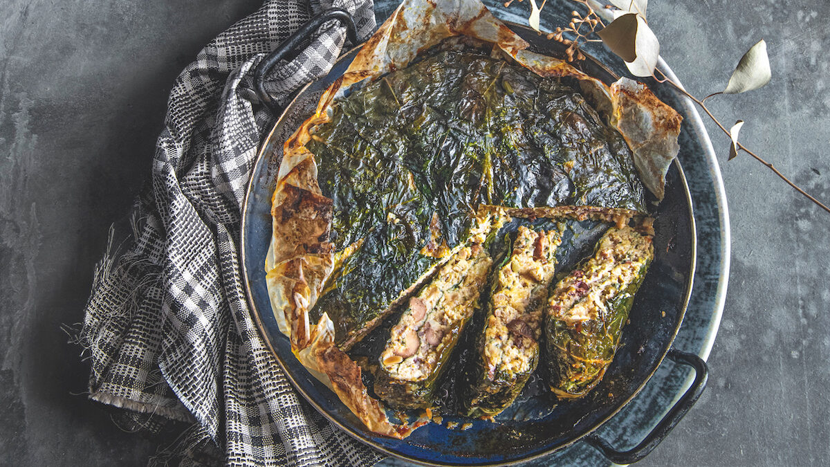Sformato di coste alla salsiccia e olive