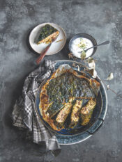 Sformato di coste alla salsiccia e olive