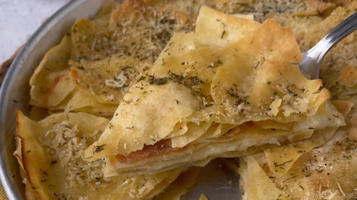 Focaccia di pane carasau con formaggio