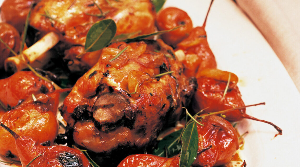 stinco di maiale con pere martine