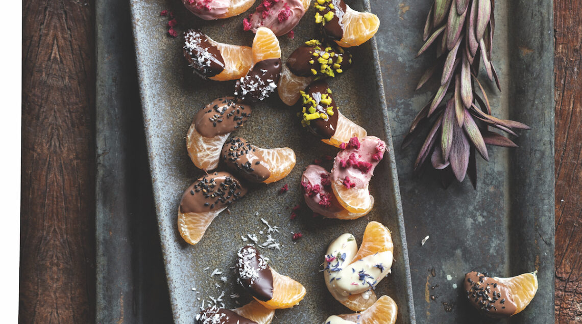 Spicchi di clementine guarniti