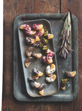 Spicchi di clementine guarniti