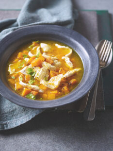 Zuppa di sogliola e zucca allo zenzero