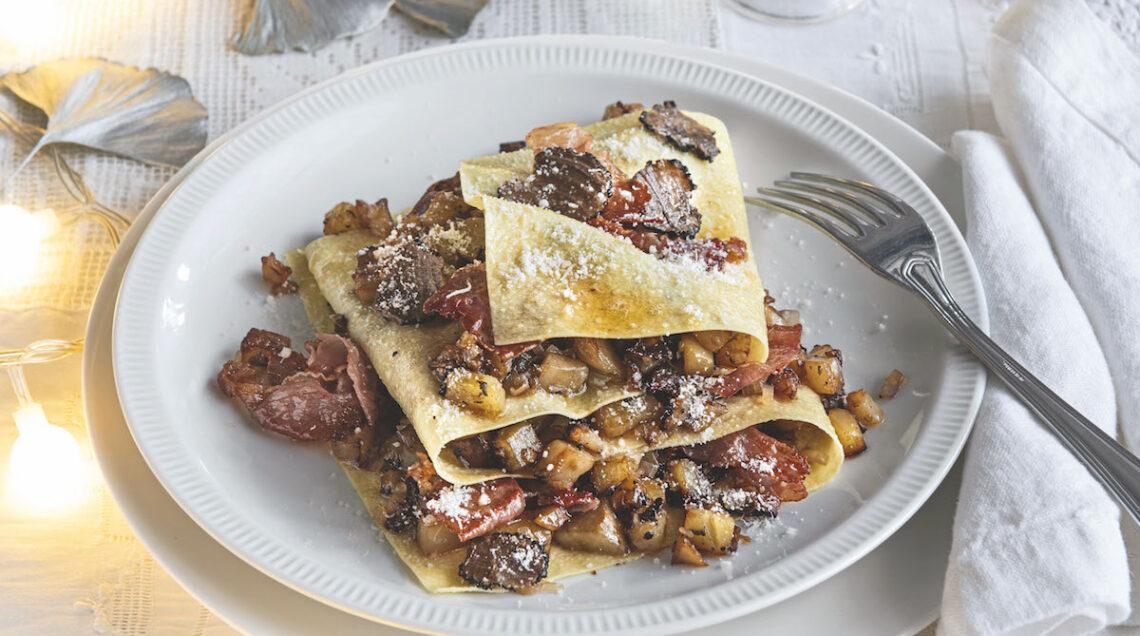Lasagne ai topinambur patate e tartufo