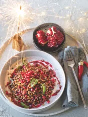 Insalata Di Grano, Lenticchie E Melagrana -