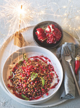 Insalata Di Grano, Lenticchie E Melagrana -