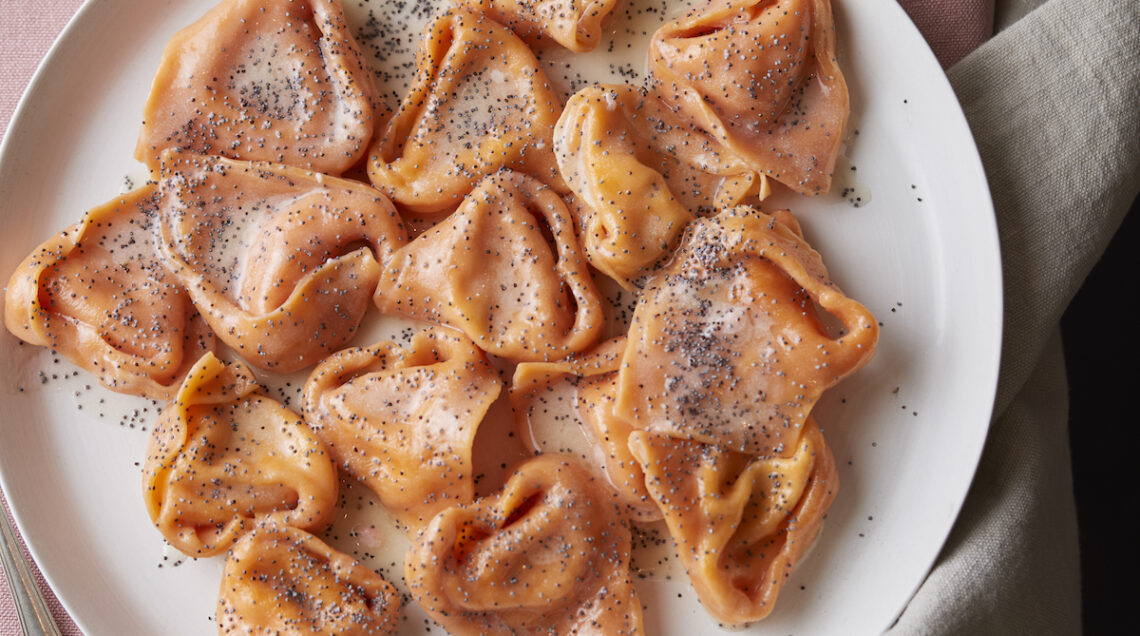 tortelli rossi al salmone