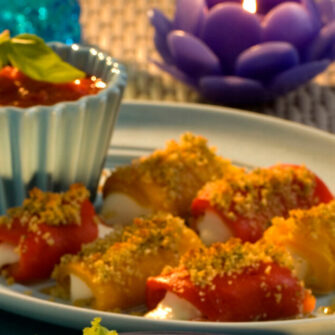 involtini vegetariani di peperoni