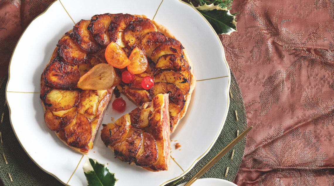 Tatin di patate e prosciutto