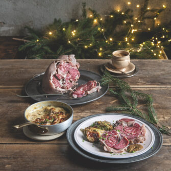 cappello del prete con gratin di ortaggi