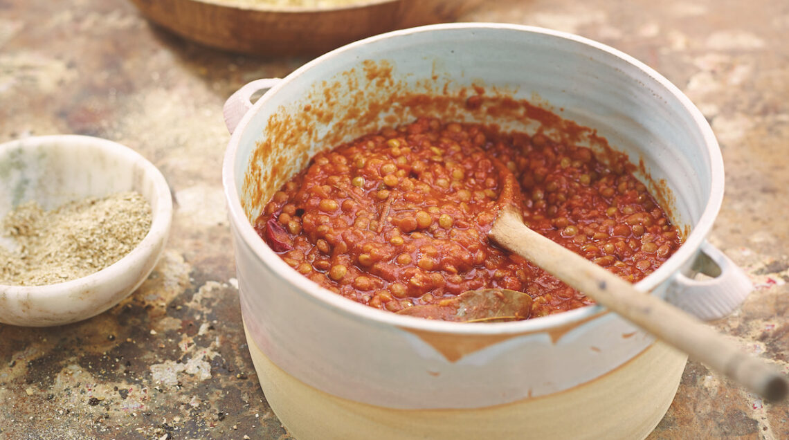 Ragù di lenticchie e porcini