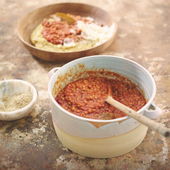 Ragù di lenticchie e porcini