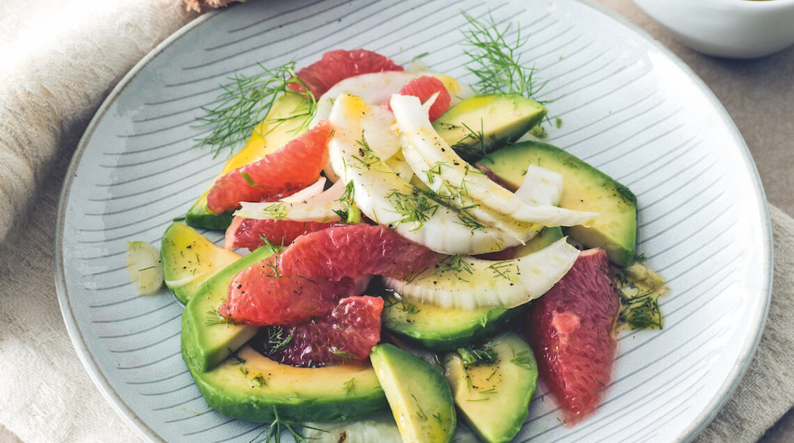 Avocado, finocchi e pompelmo