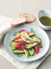 Avocado, finocchi e pompelmo