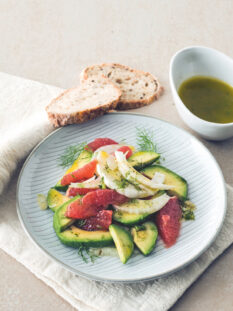 Avocado, finocchi e pompelmo