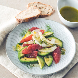 Avocado, finocchi e pompelmo