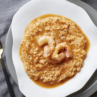 Risotto all'Alta Langa con crema di scampi - NP
