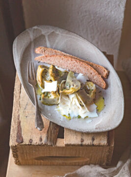 Carciofi confit con ricotta dura