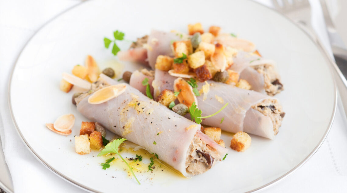 Involtini di pesce spada con crema di melanzane