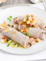 Involtini di pesce spada con crema di melanzane