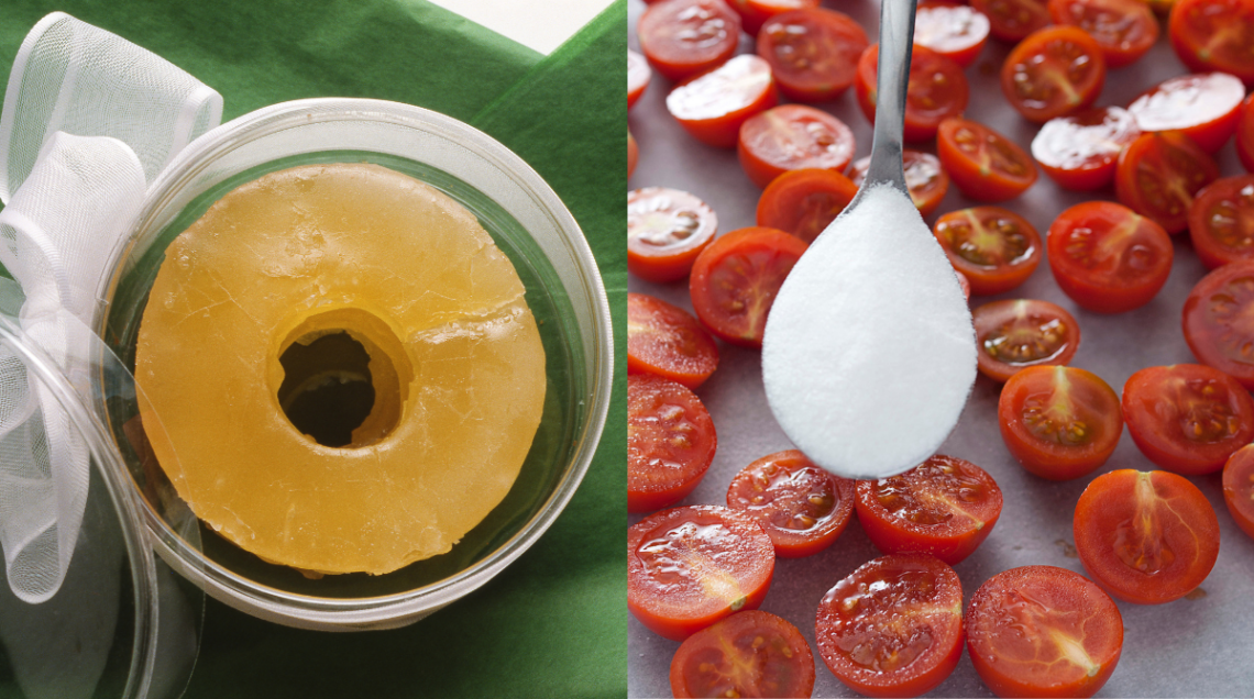 ananas e pomodori canditi
