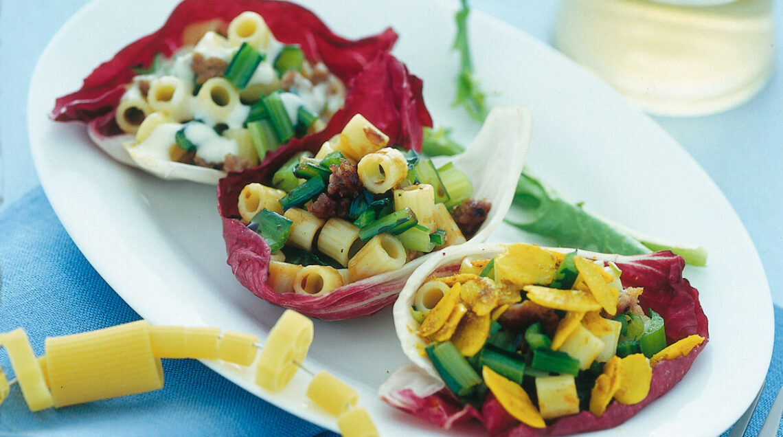 Ditalini in foglia di radicchio