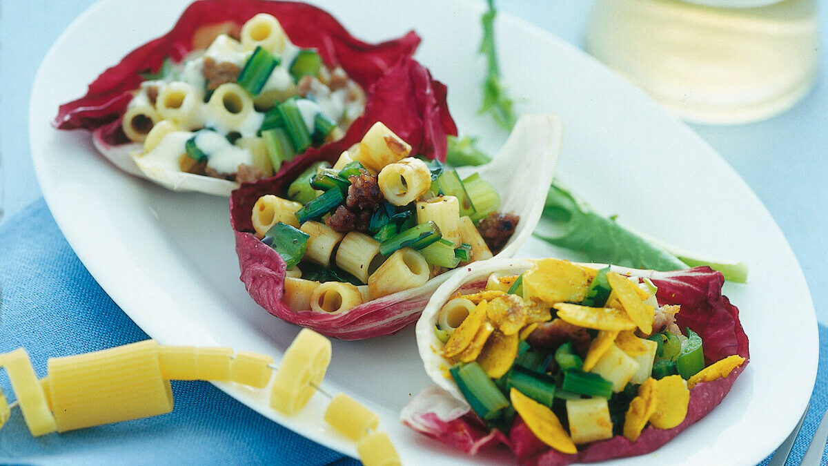 Ditalini in foglia di radicchio