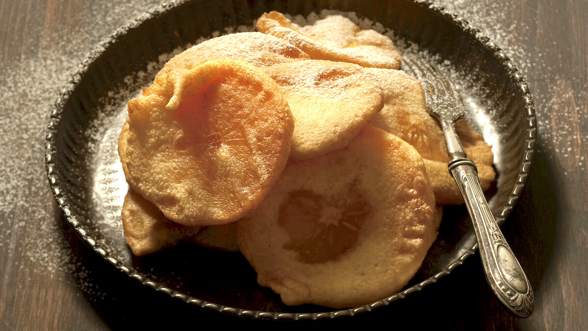 Frittelle di cachi con salsa vaniglia