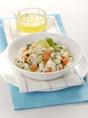 Riso freddo con anguria e primosale