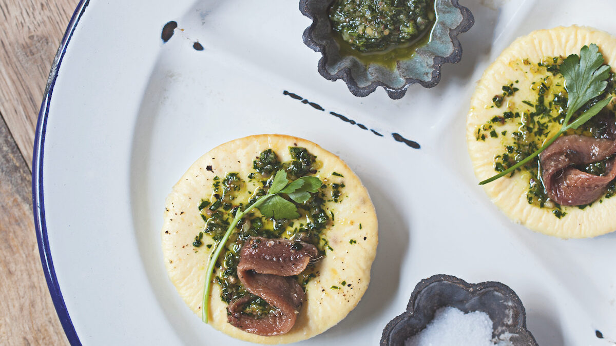 Budini di rape con salsa verde alle noci