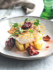 Baccalà con peperoni cruschi