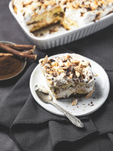 Dolce al cioccolato bianco e liquore di liquirizia