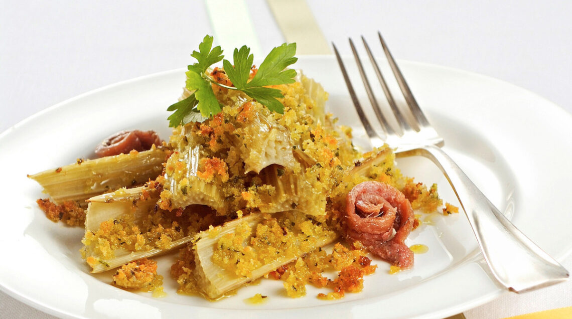 Cardi gratinati alle acciughe