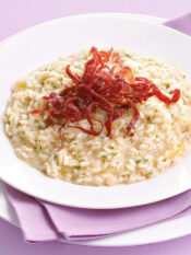 Al Calvados con julienne di San Daniele croccante