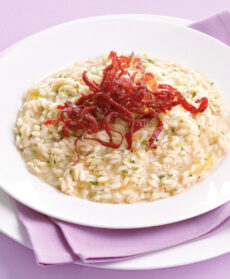 Al Calvados con julienne di San Daniele croccante