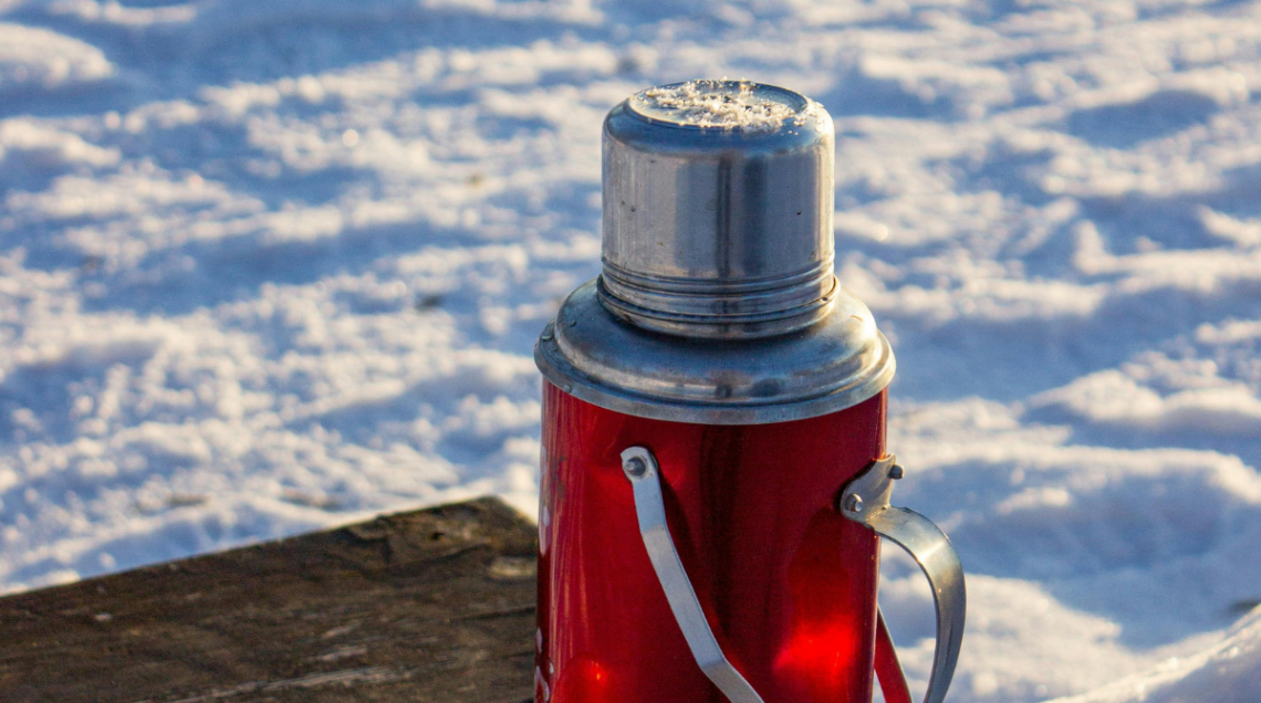 thermos sulla neve