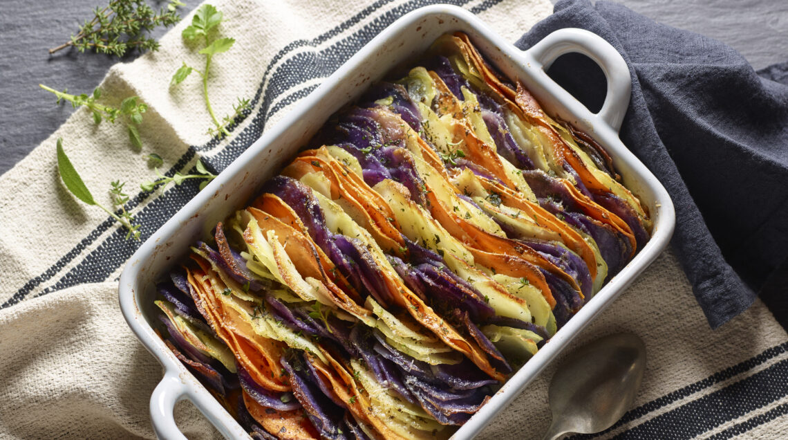 millefoglie con patate viola