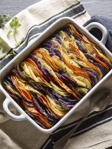 millefoglie con patate viola