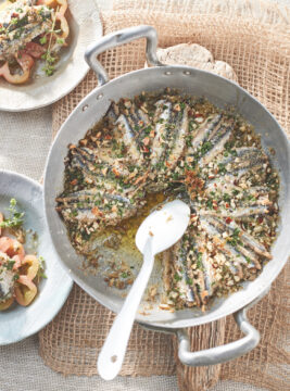 Alici ammollicate con le mandorle