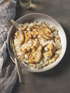 Risotto con Strachitunt e pere caramellate